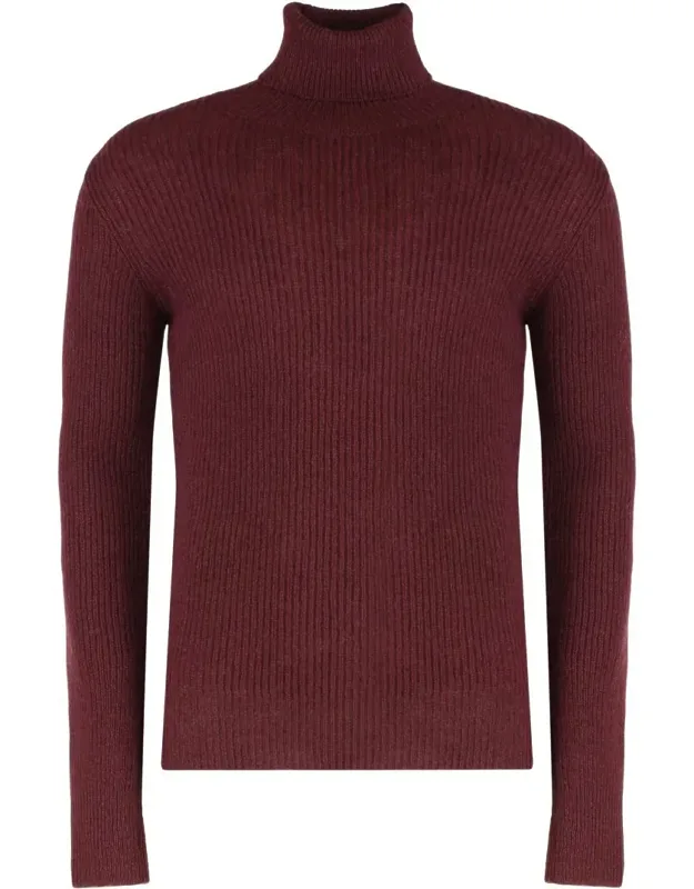 Sweater With A Turtleneck In Wool