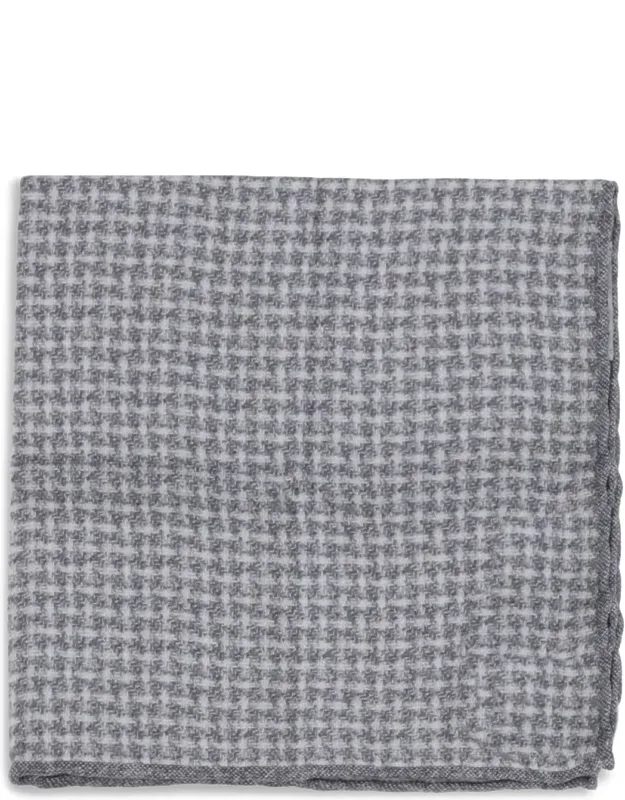 Silk Pocket Square With Woven Design