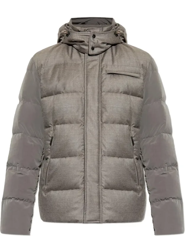 Down Jacket With Detachable Hood