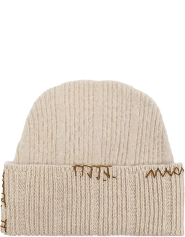 Wool Beanie With Stitching