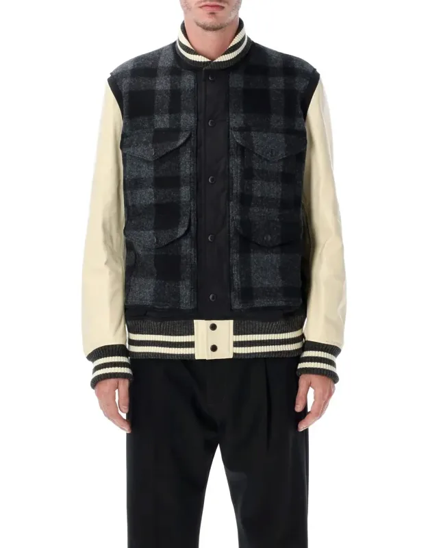 Wool And Leather Varsity Jacket