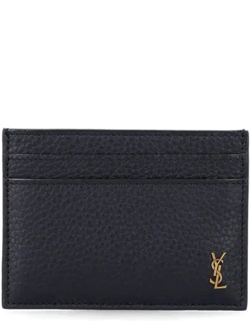 Tiny Cassandre Card Case In Grained Leather