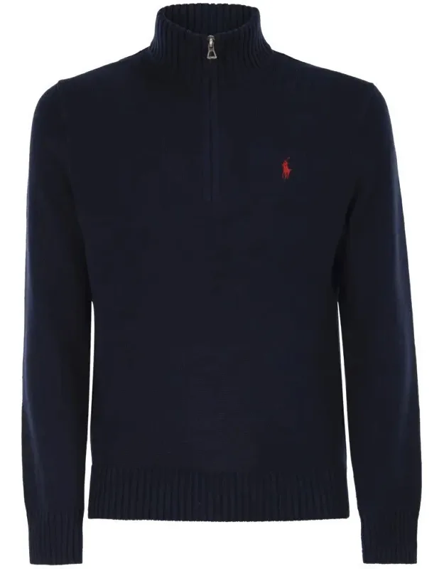 Cotton Jumper With Zip Fastening
