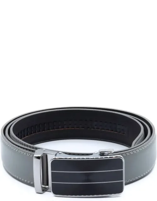 Genuine Leather Sliding Buckle Ratchet Belt