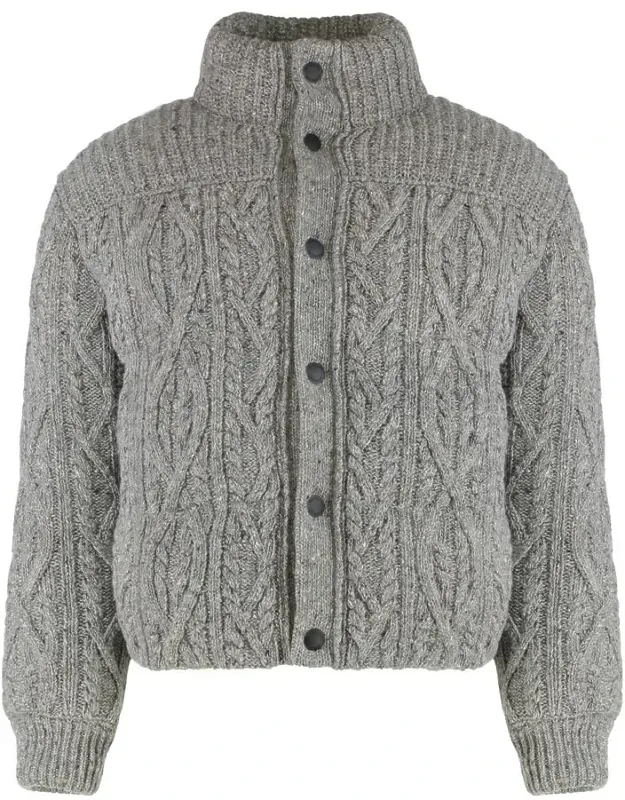 Short Ellesmere Down Jacket In Wool Tweed