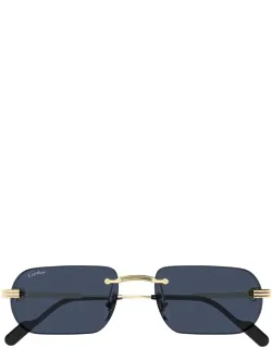Cartier Sunglasses Rectangular Gold