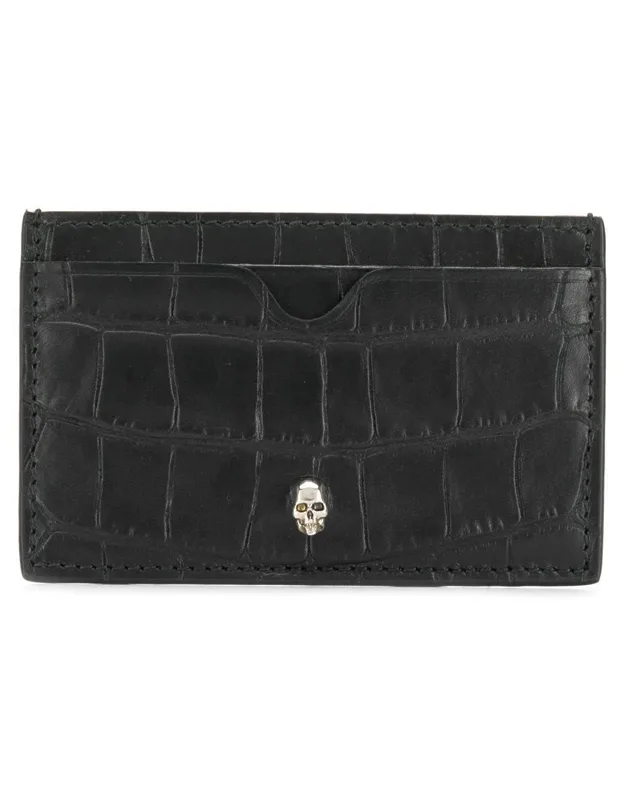 Logo Leather Credit Card Case