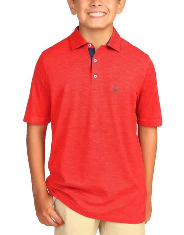 Melange Mesh Performance Polo Shirt