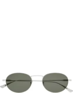 Sl 799 Sunglasses With Round Metal Frame And Green Lenses
