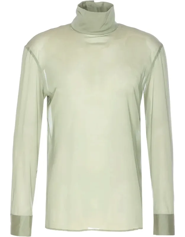 Silk Stretch Chiffon Shirt