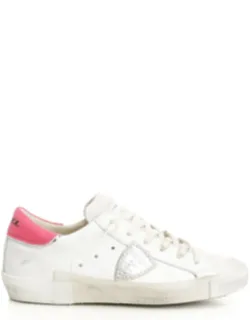 Philippe Model Sneakers Prsx With Silver Details And Worn-effect Sole