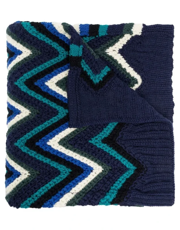 Missoni Scarf With Zigzag Embroidery