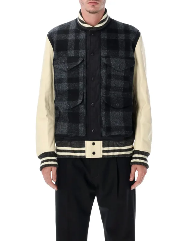 Wool And Leather Varsity Jacket