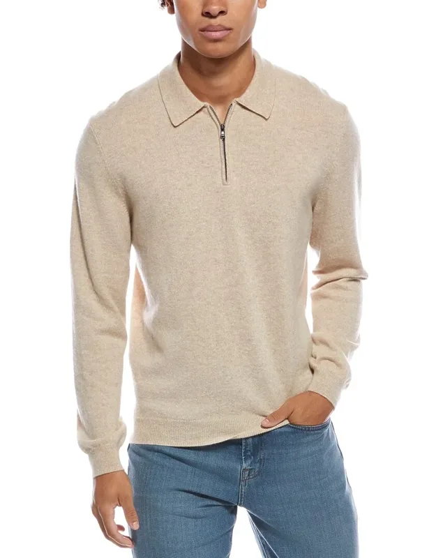 1/4-zip Cashmere Polo Sweater