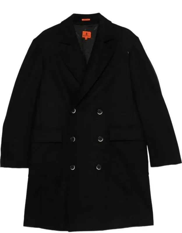 Double-breasted Patch-pocket Coat