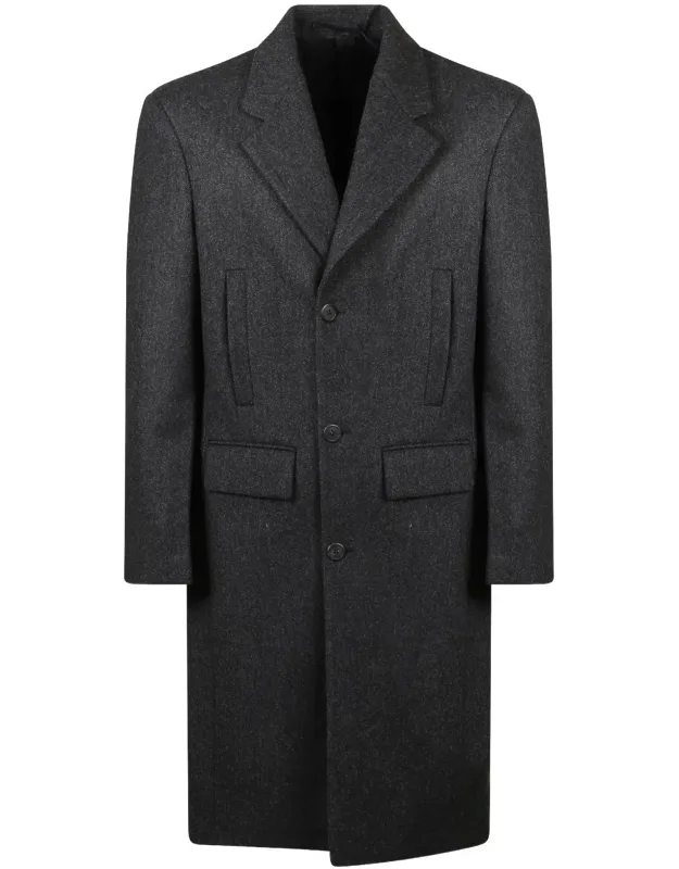 Single-breasted Virgin Wool Coat