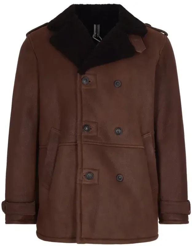 Double-breasted Suede Leather Jacket