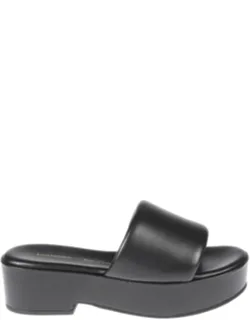 Leather Platform Mules