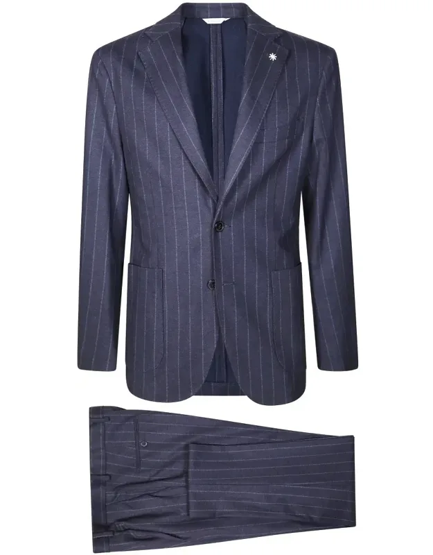 Tailored Double-breasted Pinstripe Blazer
