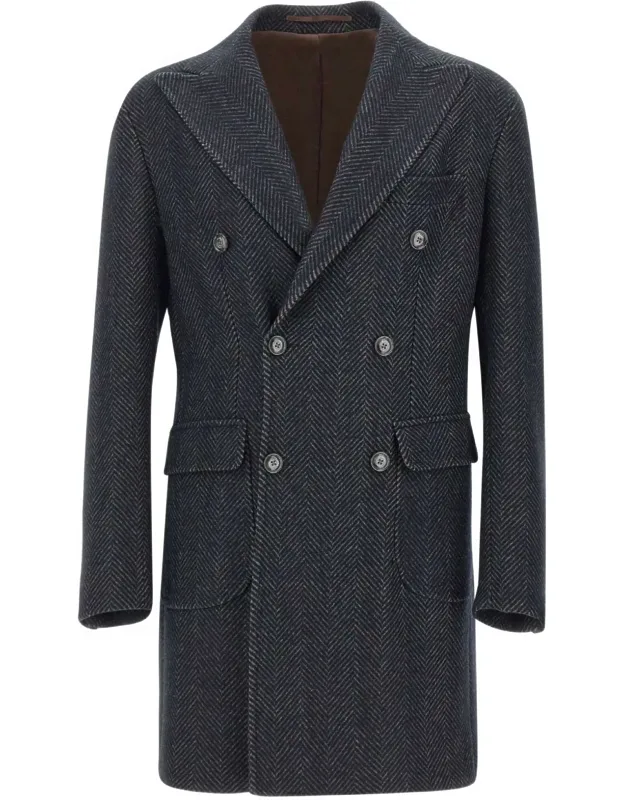 Coat With Peak Lapels