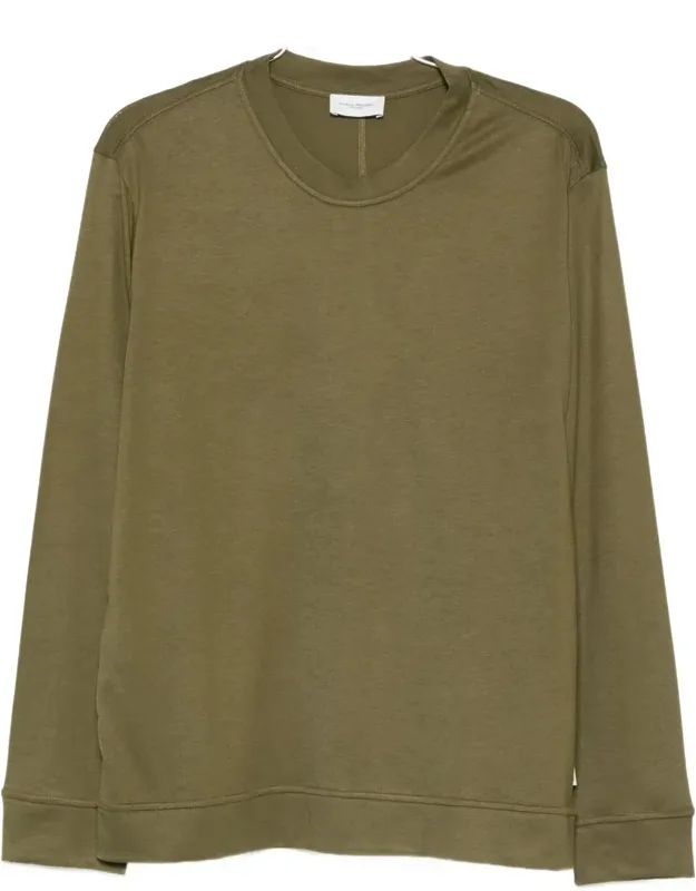 Long-sleeved Modal Crew-neck Knit T-shirt