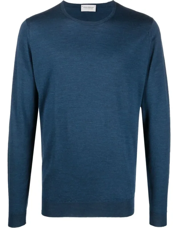 John Smedley Lundy Sweater Fine Knit Ribbed Hem