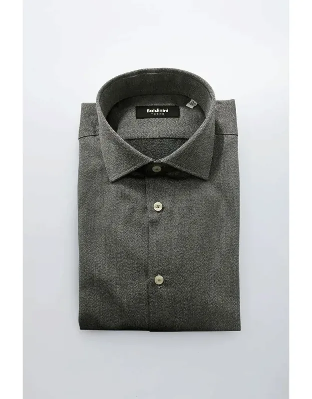 Baldinini Trend Cotton Shirt Slim Fit French Collar