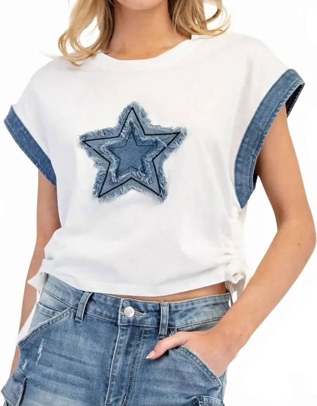 Star Side Drawstring Top