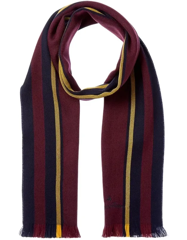 Vintage Varsity Stripe Wool Scarf