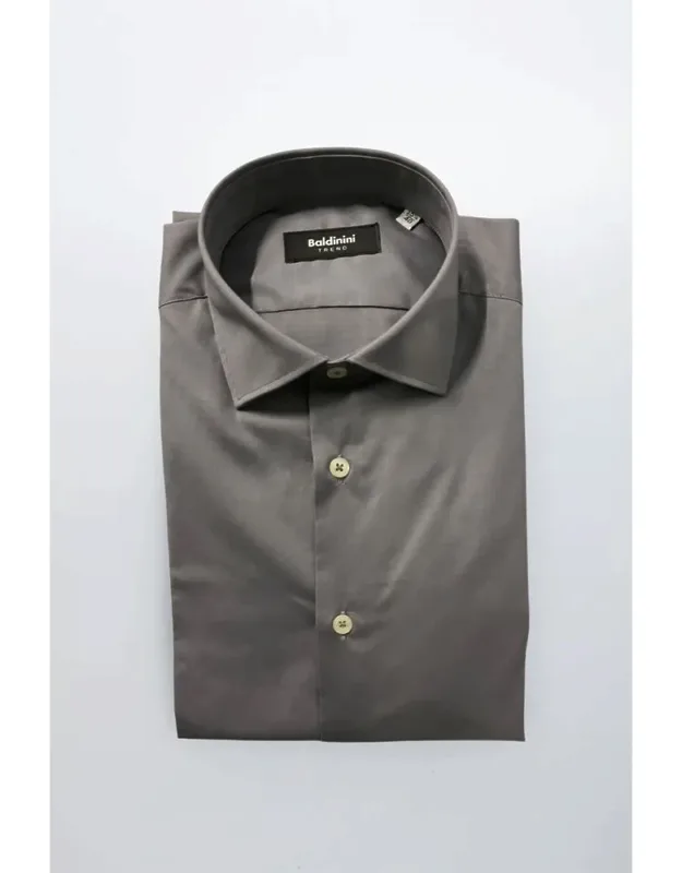 Baldinini Trend Cotton Shirt Slim Fit French Collar