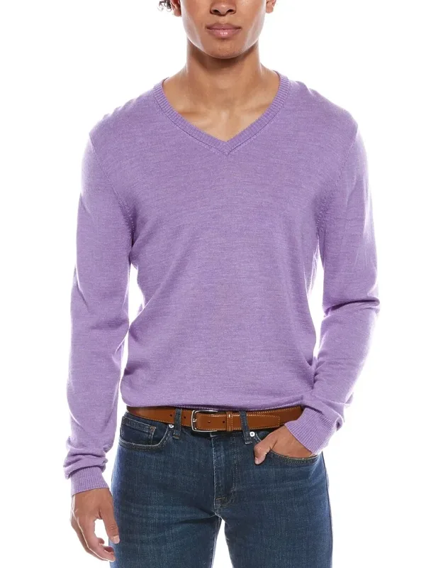 Merino Wool V-neck Sweater