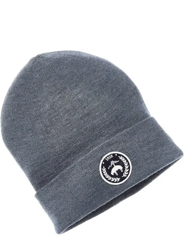 Patch Double Layer Wool-blend Beanie