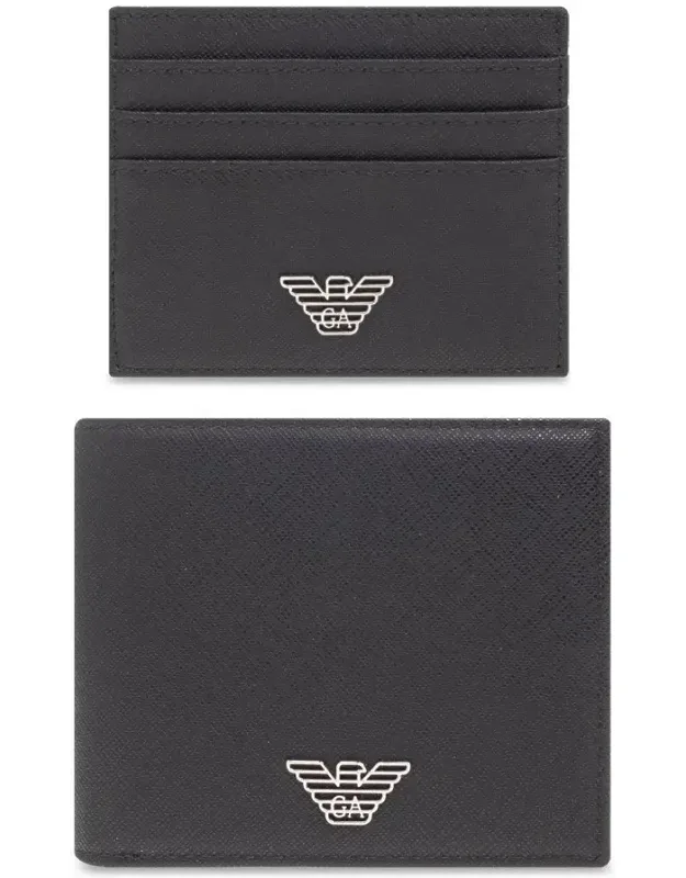 Textured Wallet Set With Cardholder