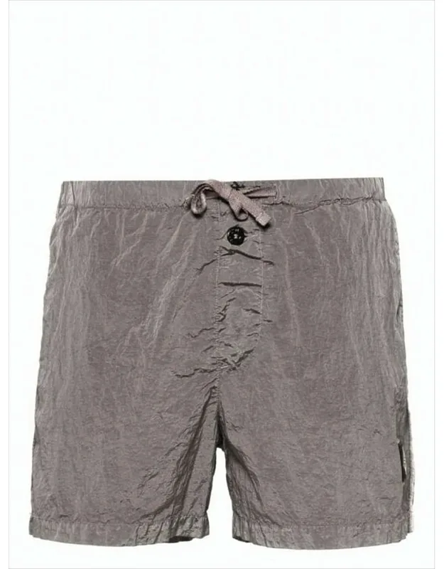 Crinkled Texture Swim Shorts