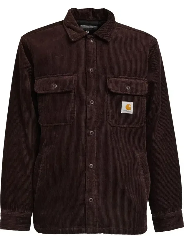 Quilted Shirt Jacket With Button Closure And Pocket Details