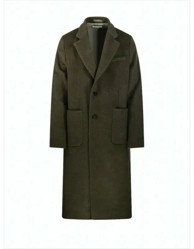 Textured Wool Blend Coat