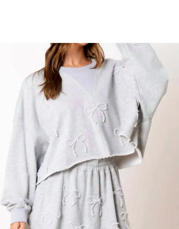 Pearl Bow Sweatshirt