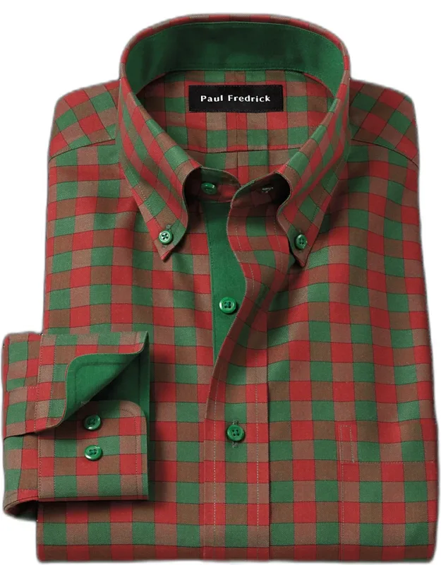 Tailored Fit Comfort Stretch Non-iron Check Dress Shirt