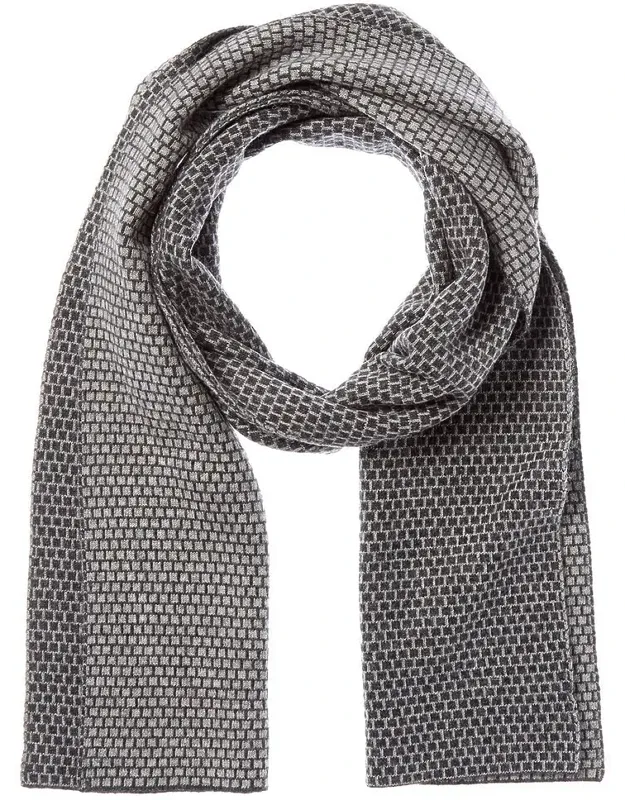 Jacquard Wool & Cashmere-blend Scarf