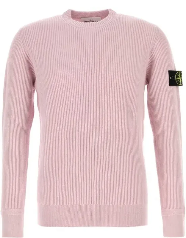 Classic Knit Sweater With Ribbed Detailing