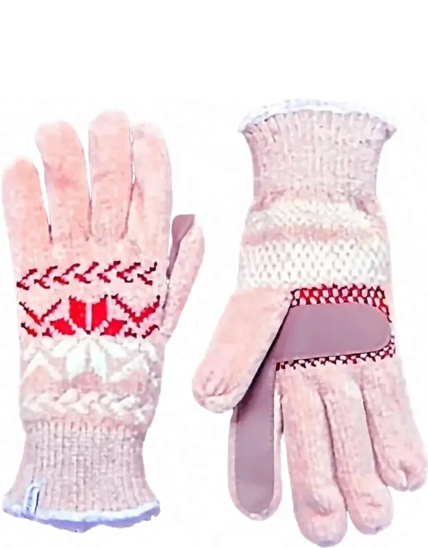 Chenille Snowflake Gloves
