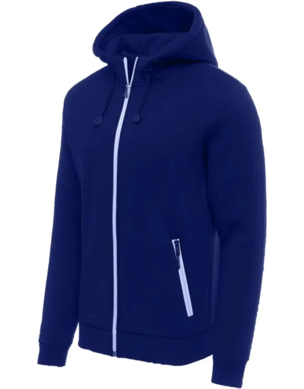 Slim Fit Sherpa Fleece-lined Classic Tech Full Zip Hoodie