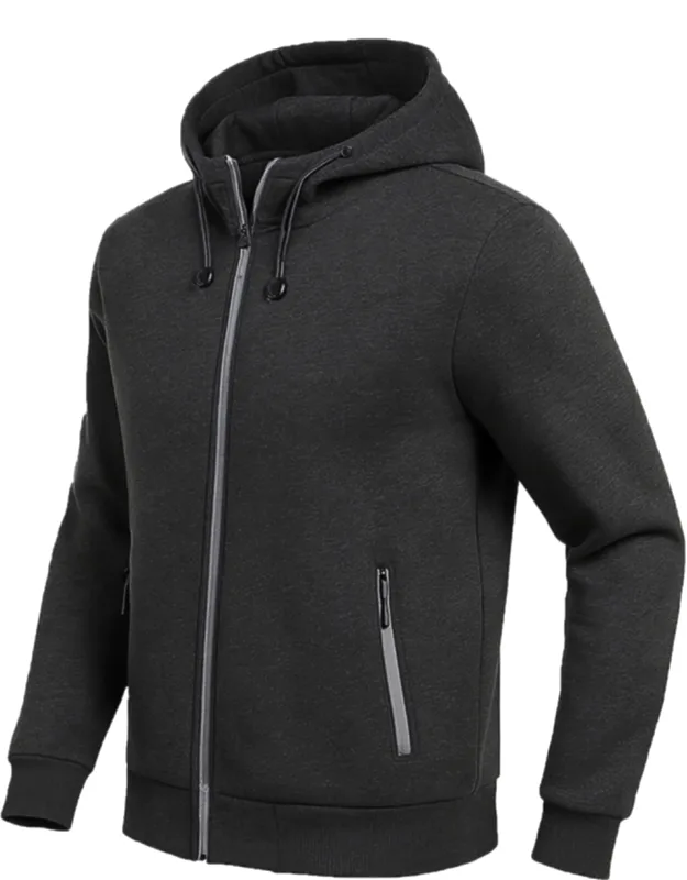 Slim Fit Sherpa Fleece-lined Classic Tech Full Zip Hoodie