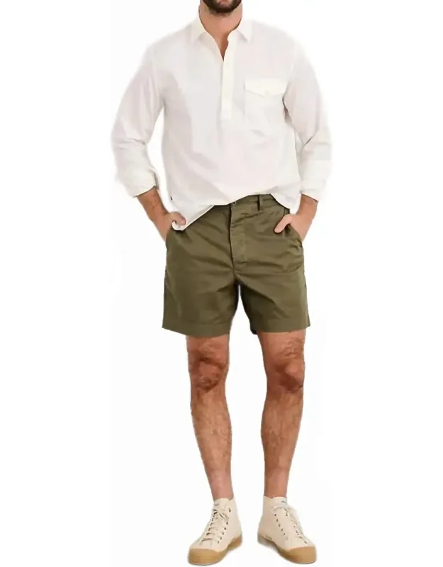 Flat Front Chino Shorts