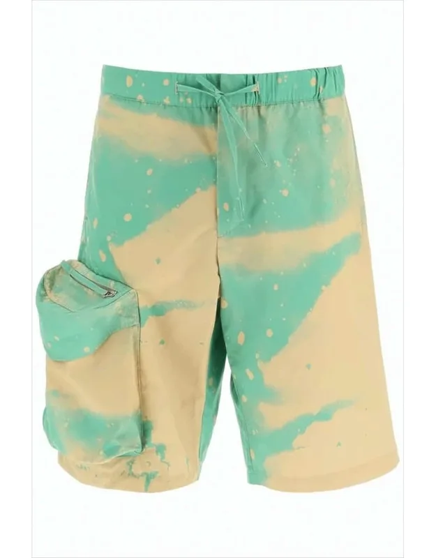 Relaxed Tie-dye Shorts With Zippered Pocket