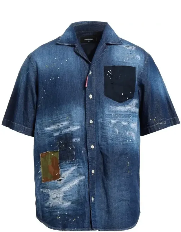 Distressed Denim Shirt