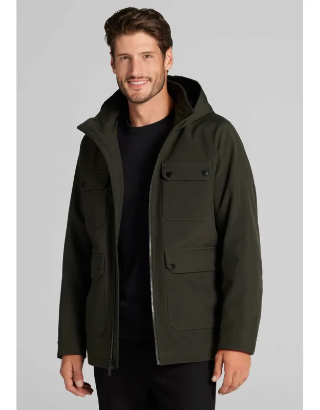 Traveler Collection Tailored Fit Soft Shell Hooded Jacket