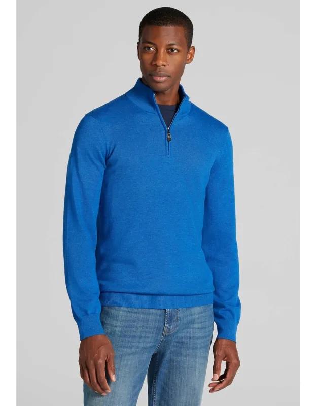 Pima Cotton 1/4 Zip Sweater, Smooth, Breathable Feel