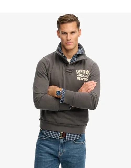 Vintage Athletic Henley Sweatshirt