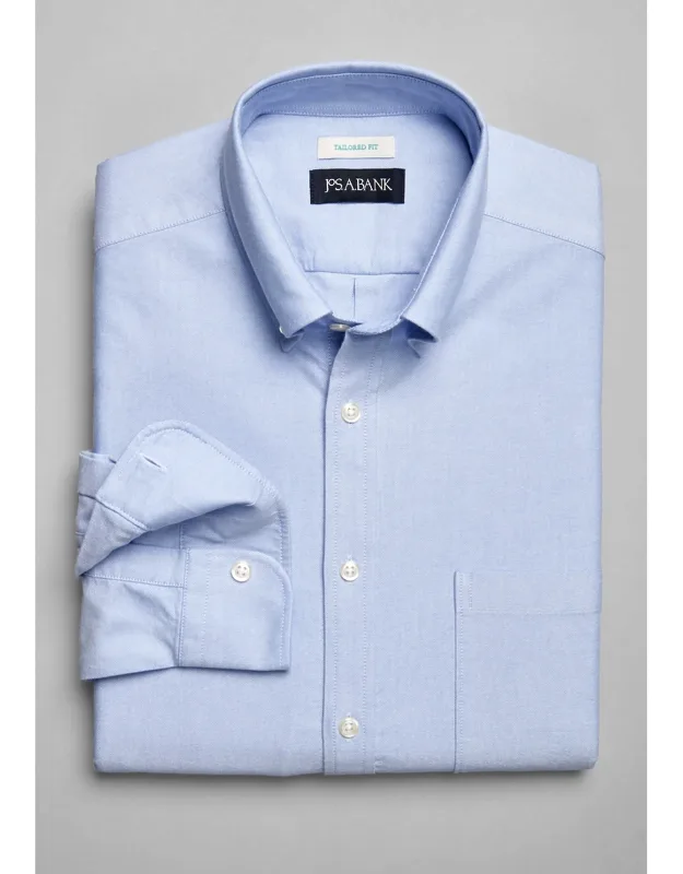 Tailored Fit Button-down Collar Oxford Casual Shirt